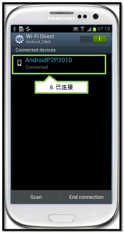 三星I9308如何通过WLAN直连传输文件